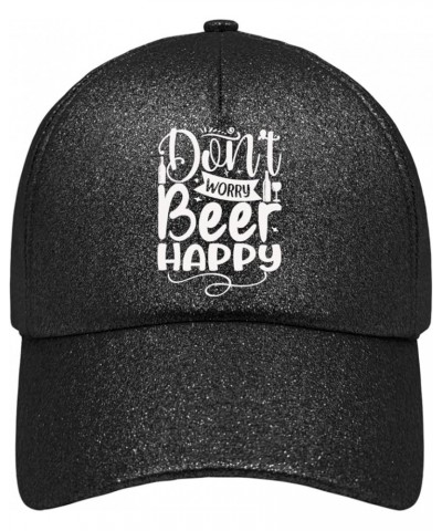 Cowboy hat Wine donts Worry Beer Happy Mens hat 80s hat Gifts for Her Outdoor Hat Allblack $10.04 Sun Hats