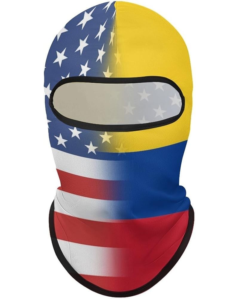 American and Colombian Flag Balaclava Ski Mask,Head Mask,Windproof Sun for Outdoor Sports Cycling Windproof Hood Style-21-5 $...