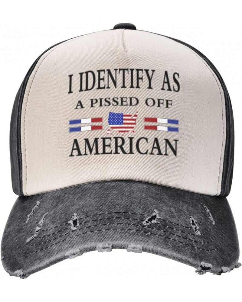 I Identify As A Pi Ssed Off American Hat for Father We The People are Pi Ssed Off Cotton Caps with Adjustable Hats $11.10 Bas...