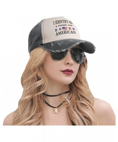 I Identify As A Pi Ssed Off American Hat for Father We The People are Pi Ssed Off Cotton Caps with Adjustable Hats $11.10 Bas...