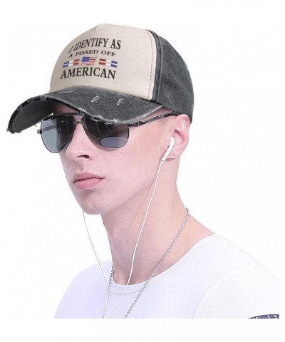 I Identify As A Pi Ssed Off American Hat for Father We The People are Pi Ssed Off Cotton Caps with Adjustable Hats $11.10 Bas...