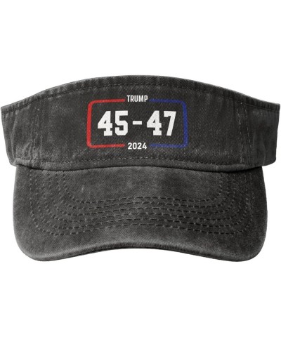 45 Back 47 Trump 2024 Hat Sun Visor Hats for Women Men Funny Adjustable Summer Golf Caps Black $11.13 Visors