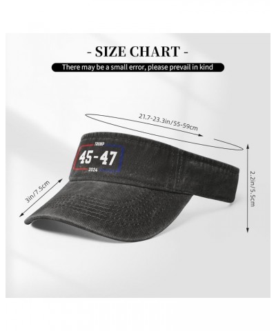 45 Back 47 Trump 2024 Hat Sun Visor Hats for Women Men Funny Adjustable Summer Golf Caps Black $11.13 Visors