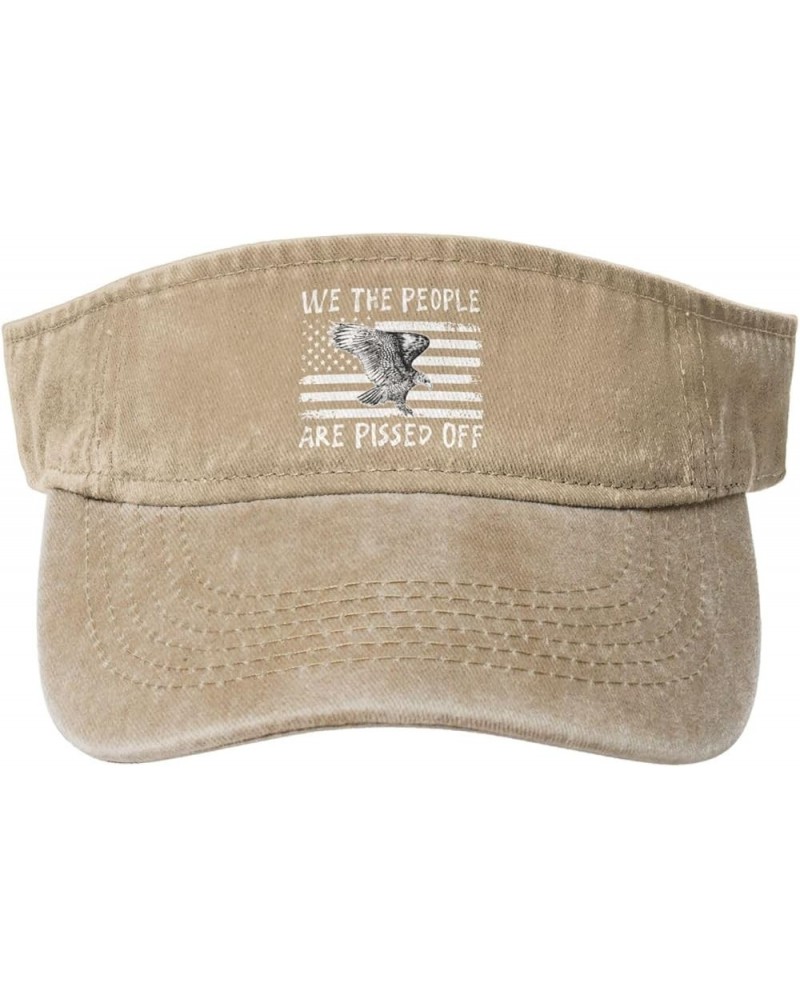 We The People are Angry Pissed Off Sport Sun Visor Hat Cotton Ball Caps Empty Top Baseball Sun Cap for Men Women Natural $13....