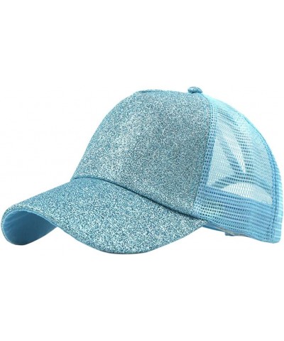 Snapback Trucker Baseball Hats for Men Women Mesh Back Adjustable Blank Caps Gifts Birthday Easter Light Blue $6.48 Baseball ...