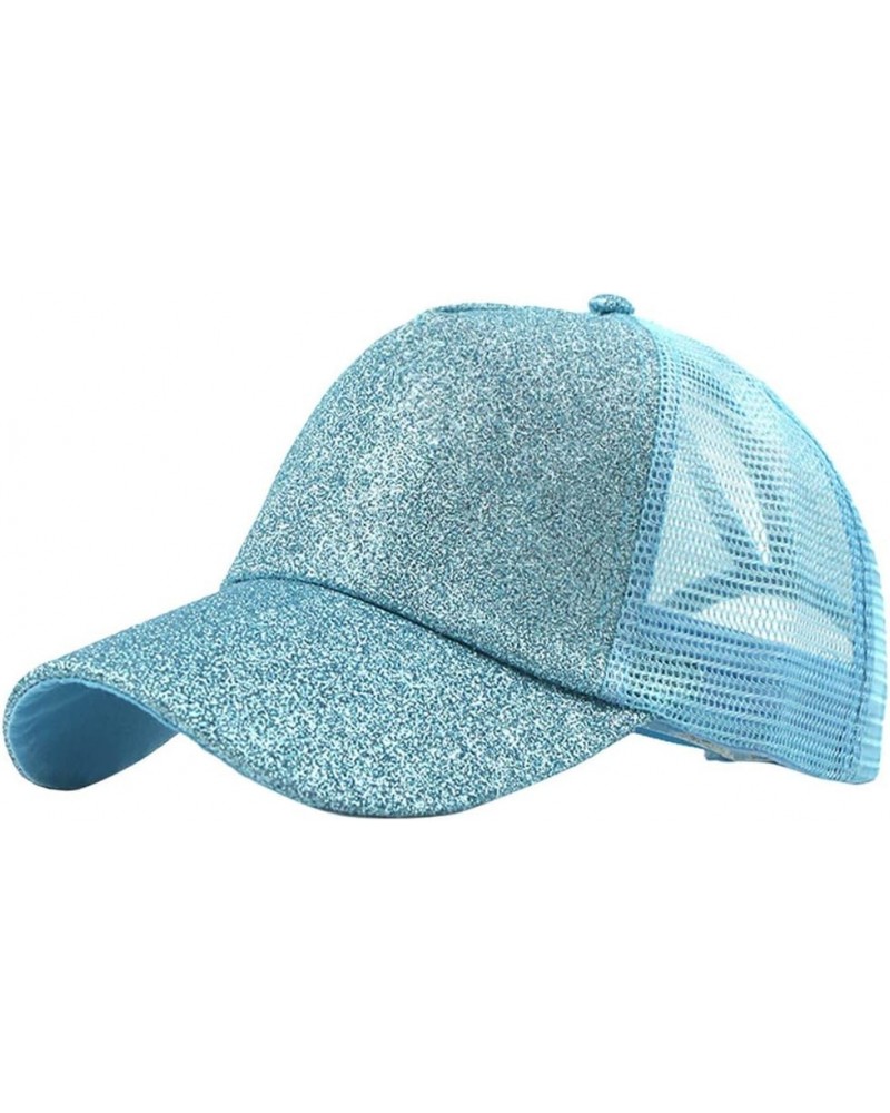 Snapback Trucker Baseball Hats for Men Women Mesh Back Adjustable Blank Caps Gifts Birthday Easter Light Blue $6.48 Baseball ...