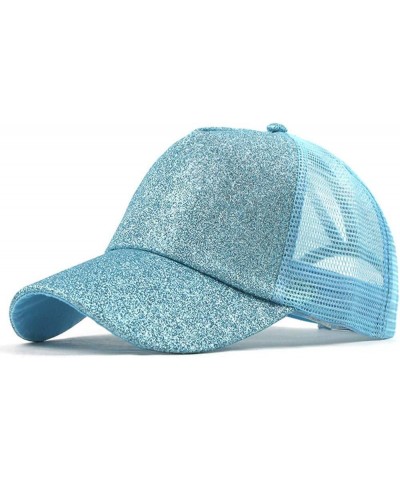 Snapback Trucker Baseball Hats for Men Women Mesh Back Adjustable Blank Caps Gifts Birthday Easter Light Blue $6.48 Baseball ...