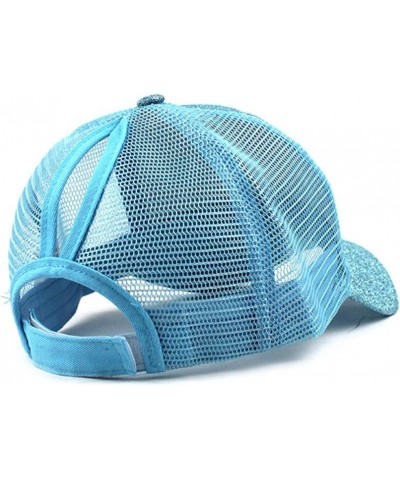 Snapback Trucker Baseball Hats for Men Women Mesh Back Adjustable Blank Caps Gifts Birthday Easter Light Blue $6.48 Baseball ...