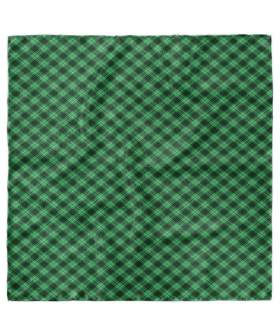 Plaid Head Scarf, Diagonal Tartan Green, Hair Wrap Green Black White $15.50 Scarves