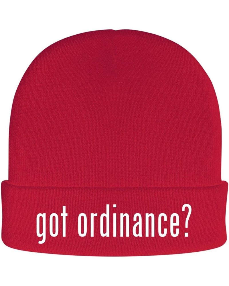 got Ordinance? - Soft Adult Beanie Cap Red $19.45 Skullies & Beanies