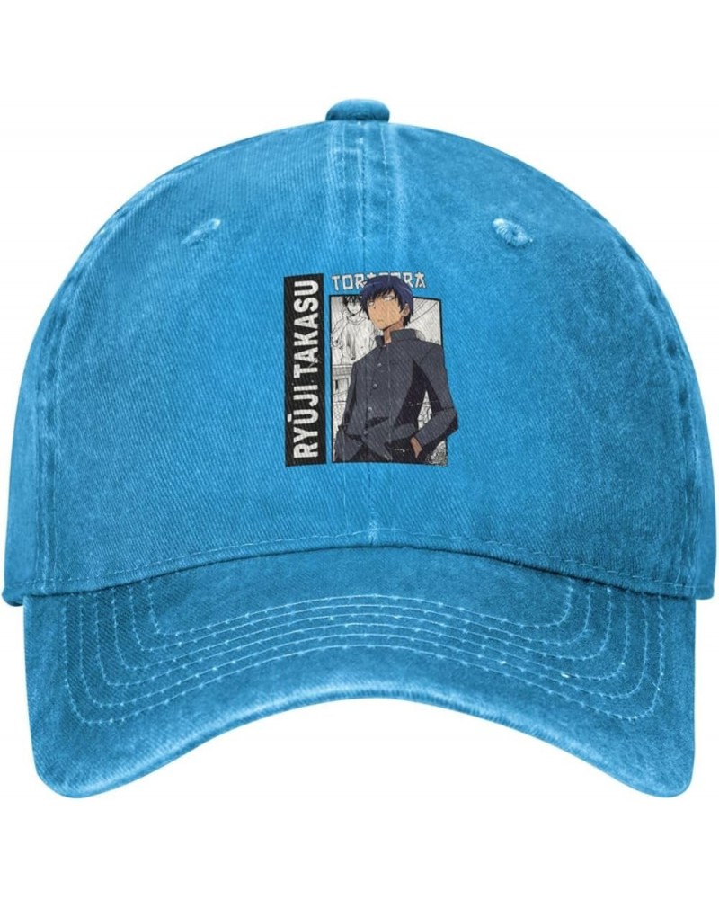 Toradora! Casquette Baseball Cap Cowboy Hat Unisex Denim Adults Denim Hat Adjustable Size Black Blue $9.10 Baseball Caps