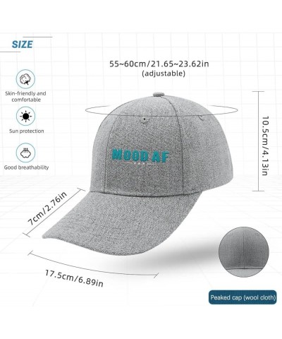 Mood Af Baseball Cap Funny Golf Hats for Women Embroidered Gift for Him Hiking Hats for Streetwear Pale $16.45 Baseball Caps