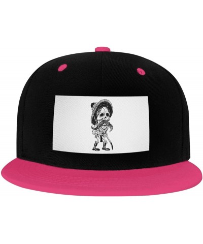 Skulls of Mexican Revolutionaries Snapback Hat for Men Women Baseball Cap Trucker Flat Bill Hats Dad Caps Pink $11.15 Basebal...