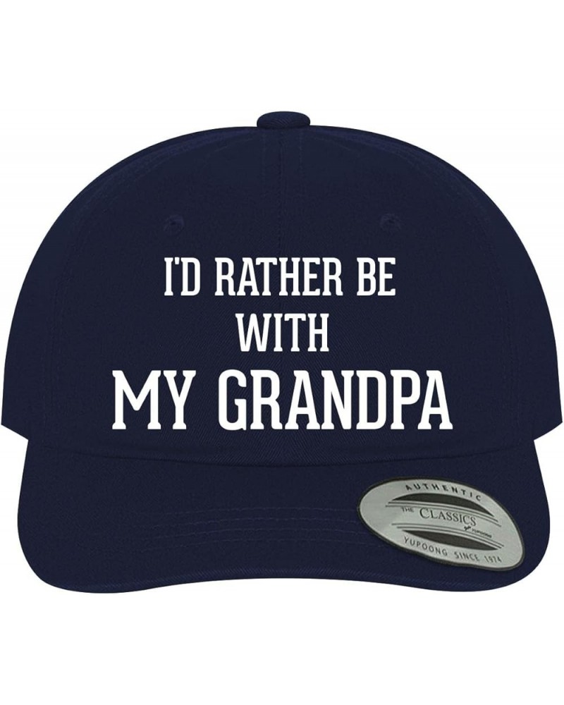 I'd Rather Be with My Grandpa - Soft Dad Hat Baseball Cap Navy $21.24 Baseball Caps