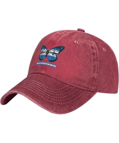 Baseball Cap Butterfly Honduras Flag Classic Retro Casquette Red $10.55 Baseball Caps