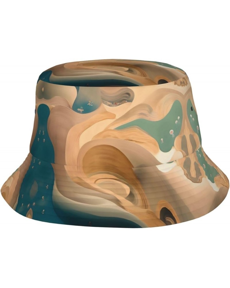 Cartoon Austin Texas Reflective Bucket Hat - Rave Bucket Hat for Stylish Accessory Beach, Travel, Outdoor, Festivals Dunhuang...