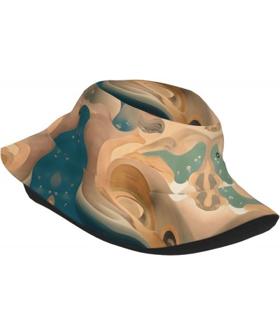 Cartoon Austin Texas Reflective Bucket Hat - Rave Bucket Hat for Stylish Accessory Beach, Travel, Outdoor, Festivals Dunhuang...