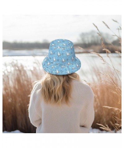 Merry Christmas Fuzzy Bucket Hat for Women Fisherman Cap Faux Fur Hat for Skiing Sports $10.56 Bucket Hats