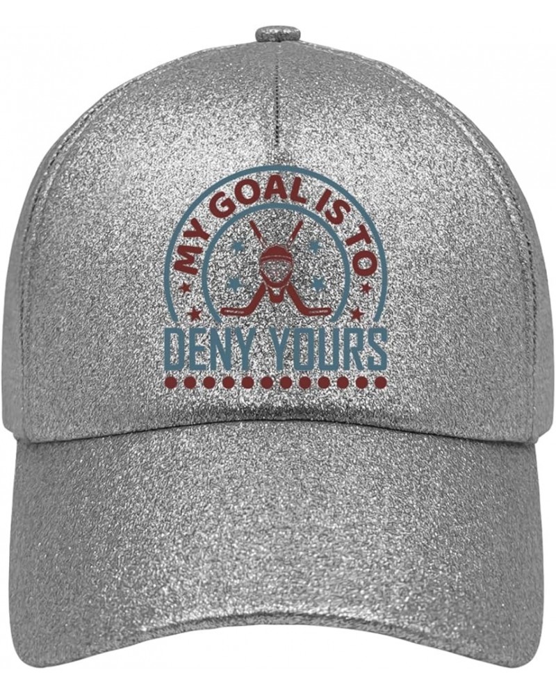 Golf hat My Goal is to Denys Yours Men Sun hat Runners hat Gifts for Girlfriends Beach Hat Silver Color $10.67 Baseball Caps