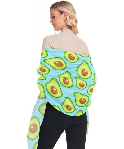 Avocado in Teal Women's Scarf Oversized fashionable Scarves Soft Cozy Multiple Use Lightweight Shawl Wrap Blanket Cape for La...