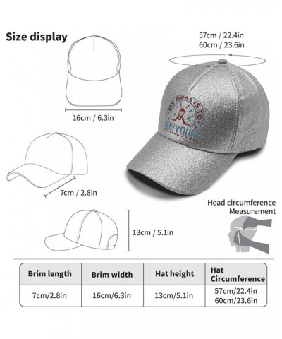 Golf hat My Goal is to Denys Yours Men Sun hat Runners hat Gifts for Girlfriends Beach Hat Silver Color $10.67 Baseball Caps