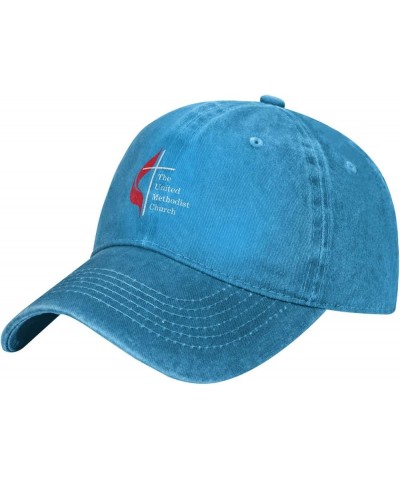 United Methodist Church Cowboy Baseball Cap Trucker Hat Blue $16.70 Cowboy Hats