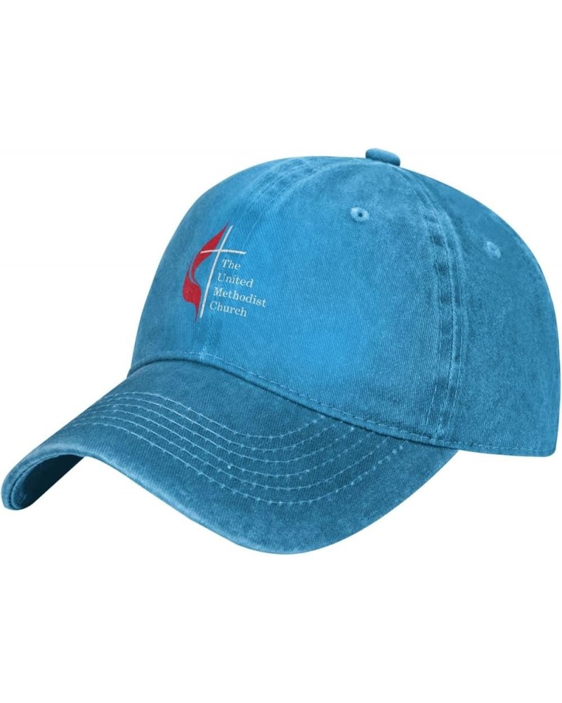 United Methodist Church Cowboy Baseball Cap Trucker Hat Blue $16.70 Cowboy Hats