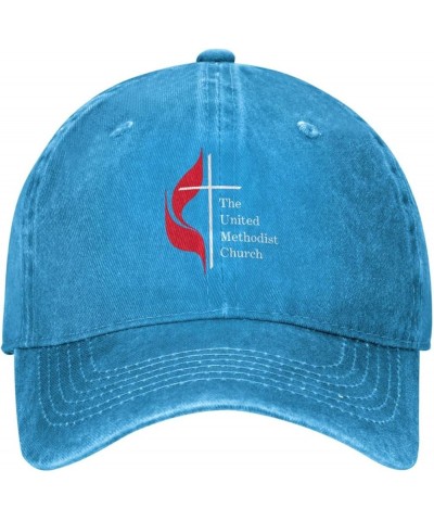 United Methodist Church Cowboy Baseball Cap Trucker Hat Blue $16.70 Cowboy Hats