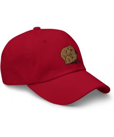 Capybara Hat, Capybara Lovers Hat, Capybara Embroidered Hat, Capybara Couple Dad hat Cranberry $21.35 Baseball Caps