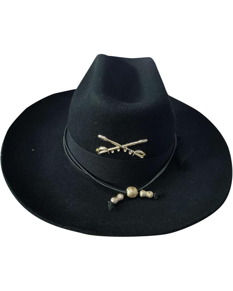 Symmetric Top Hat Wool Hat Women Men Unisex Hat Top Hat Fashion Ribbon Decorative Hat Wool for Women Large Black $15.34 Fedoras