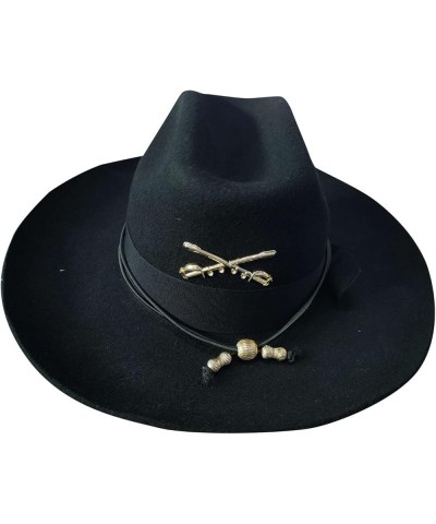 Symmetric Top Hat Wool Hat Women Men Unisex Hat Top Hat Fashion Ribbon Decorative Hat Wool for Women Large Black $15.34 Fedoras