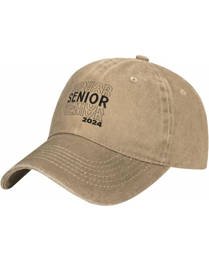 Unisex Baseball Hats Adjustable Senior 2024,2024 Graduation,Class of 2024 Washed Denim Vintage Dad Hat Natural $10.88 Basebal...