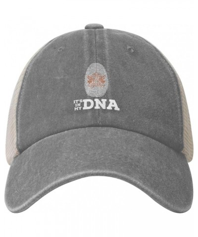 Seal of Sikkim It's in My DNA Retro Mesh Baseball Cap Men Women Sport Caps Trucker Hat Gray $9.90 Baseball Caps