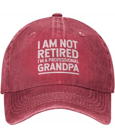 I'm Not Retired I'm A Professional Grandpa Retirement 2024 Cowboy Hat Men Baseball Cap Women Trucker Hat Black Red $12.18 Bas...