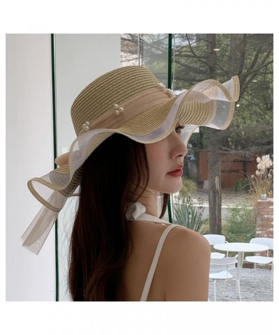 Bucket Hats for Women, Lady Cocktail Tea Party Church Hats Tea Party Wedding Bucket Hat Summer Beach Cap Beige $9.78 Sun Hats