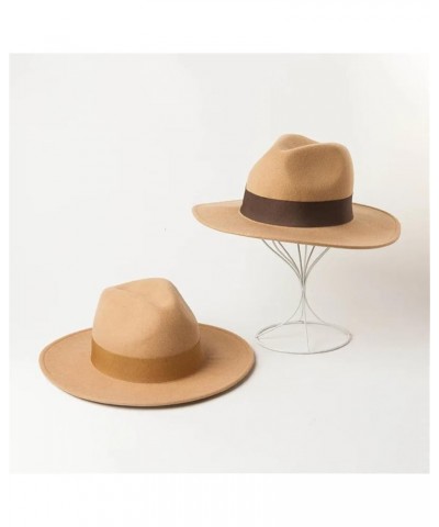 Fedora Hat Wool Jazz Top Hat Casual Felt Jazz Hat Panama Summer Hat 7 $19.78 Fedoras