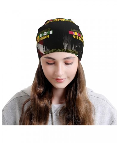 1st Aviation Brigade Vietnam Veteran Eco-Chic Knit Hats Fashionable Functionality for Modern Living Black $13.24 Skullies & B...