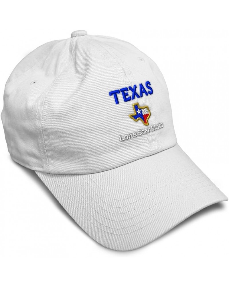 Soft Baseball Cap Texas Lone Star State Style B Cotton Dad Hats for Men & Women White $17.39 Baseball Caps