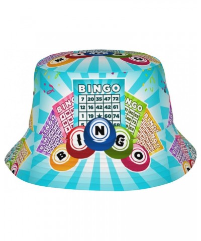 Unisex Bucket Hat Bingo Cards and Balls Hiking Fisherman Hat for Women Men $13.29 Bucket Hats