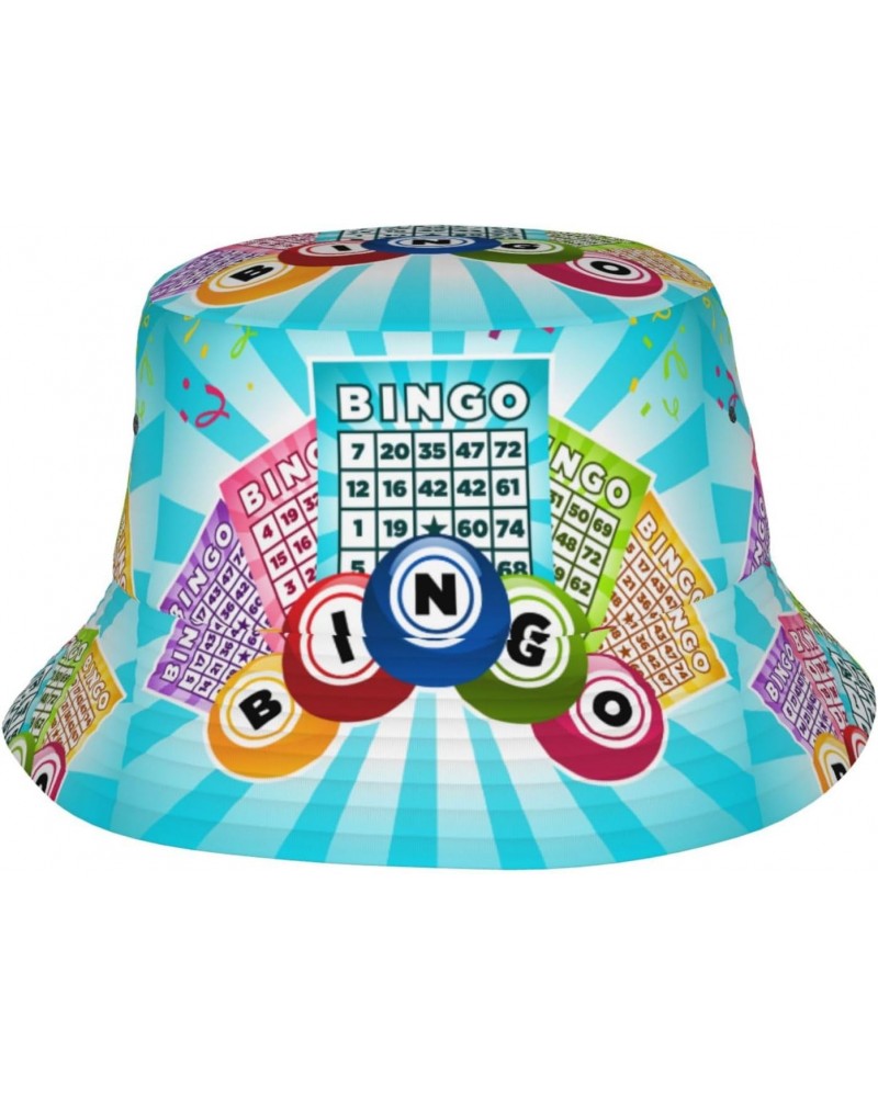 Unisex Bucket Hat Bingo Cards and Balls Hiking Fisherman Hat for Women Men $13.29 Bucket Hats