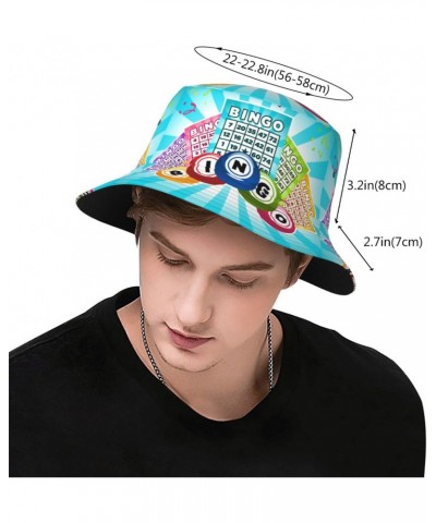 Unisex Bucket Hat Bingo Cards and Balls Hiking Fisherman Hat for Women Men $13.29 Bucket Hats