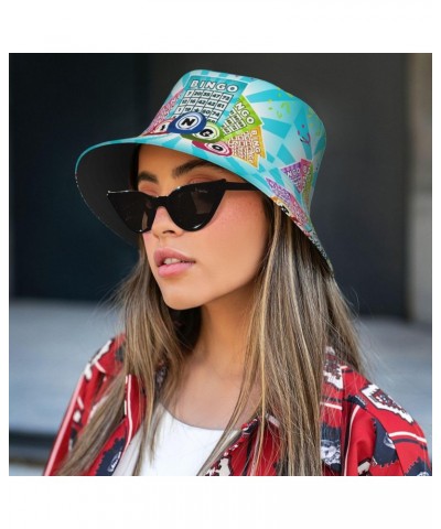 Unisex Bucket Hat Bingo Cards and Balls Hiking Fisherman Hat for Women Men $13.29 Bucket Hats