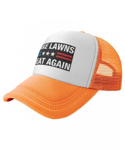 Make Lawns Great Again Baseball Hats for Men Adjustable Gift for Women Trucker Cap Orange $11.07 Baseball Caps