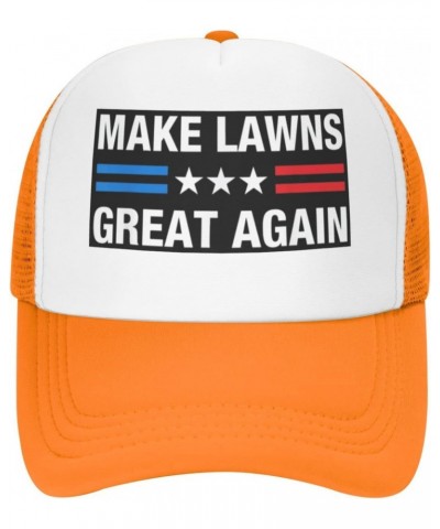 Make Lawns Great Again Baseball Hats for Men Adjustable Gift for Women Trucker Cap Orange $11.07 Baseball Caps