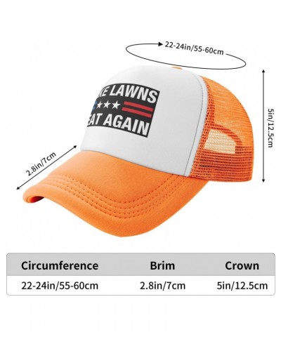 Make Lawns Great Again Baseball Hats for Men Adjustable Gift for Women Trucker Cap Orange $11.07 Baseball Caps