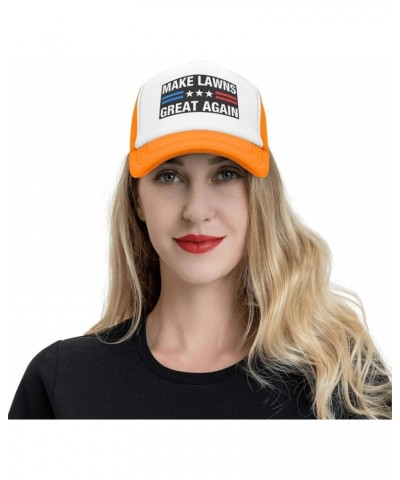 Make Lawns Great Again Baseball Hats for Men Adjustable Gift for Women Trucker Cap Orange $11.07 Baseball Caps