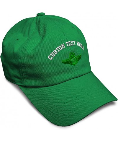 Custom Soft Baseball Cap Green Master Navigator Embroidery Insignias Twill Cotton Dad Hats for Men & Women Kelly Green Person...