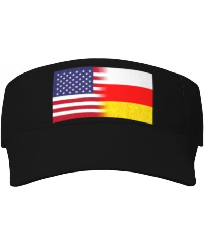 South Ossetia America Flag Oil Painted Sun Defense Adult Protection Visor535 Black $10.07 Visors