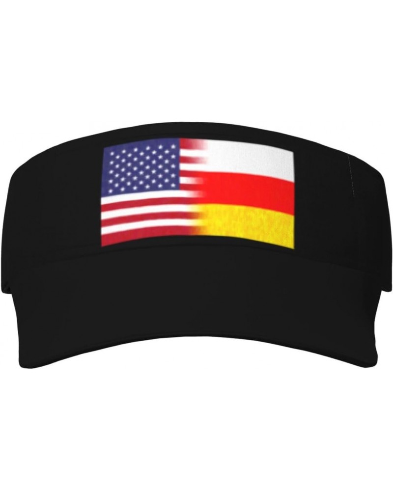 South Ossetia America Flag Oil Painted Sun Defense Adult Protection Visor535 Black $10.07 Visors