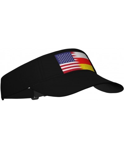 South Ossetia America Flag Oil Painted Sun Defense Adult Protection Visor535 Black $10.07 Visors